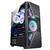 Gabinete Gamer Hedmax 6300b Preto C/4 Fans Colors Vidro Temperado Mid Tower C/Janela - 6300B