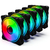 Fan Gamer Onepower Radiant 5 X 120 Preto 120mm Pwm Rgb - FN-702 - comprar online