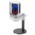 Microfone Condensador Gamer Force One Hero Rgb Branco Streamer Usb - FR.MC.HE.01