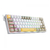 Teclado Gamer Mecânico Redragon Fizz Compacto Amarelo / Branco / Cinza Rgb Mk2 Switch Brown (Br) - K617RGB-YL WT GY (PT-BROWN)