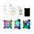 Fan Gamer 1stplayer M1-Plus Combo Preto 3 X 120mm Rgb C/ Controle - M1-PLUS