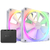 Fan Gamer Nzxt Série F Branco 2 X 140mm Pwm Rgb - RF-R14DF-W1