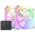 Fan Gamer Nzxt Série F Branco 2 X 140mm Pwm Rgb - RF-R14DF-W1