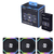 Fan Gamer Lian Li Uni Fan Sl120 V2 3 X 120 Preto 120mm Pwm Argb - UF-SL120V2-3B