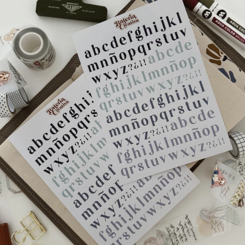 Stickers alfabeto minúscula - Azules/Violetas - comprar online