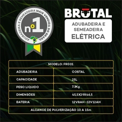 ADUBADEIRA E SEMEADEIRA ELÉTRICA 25 LITROS - BRUTAL AB001 - Campo Online | Produtos para agricultura e pecuária