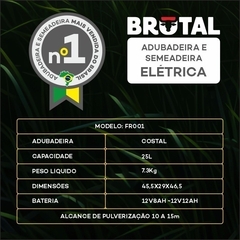 ADUBADEIRA E SEMEADEIRA ELÉTRICA BRUTAL - 25 LITROS - FRETE GRÁTIS. - Campo Online | Produtos para agricultura e pecuária