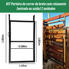 KIT COM 3 PORTEIRAS DE CORRER PARA BRETE ARTESANAL BRUTAL na internet