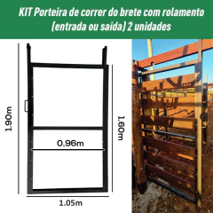 KIT COM 3 PORTEIRAS DE CORRER PARA BRETE ARTESANAL BRUTAL na internet