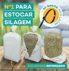 FARDO COM 50 SACOS PARA SILAGEM 51X110 200 MICRAS. CAPACIDADE 40 KG.