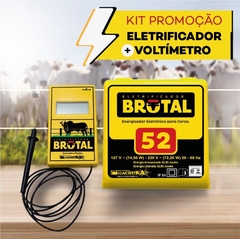 ELETRIFICADOR BRUTAL 52 J + VOLTIMETRO DIGITAL BRUTAL