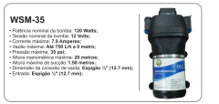 Gerador de energia bomba d'agua Solar Periférica 750 L - WSM-35 -DC ZM BOMBAS