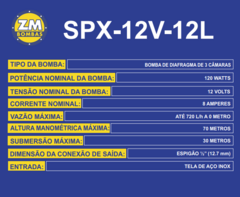 Gerador de energia bomba d'agua Solar Submersível 720 L - SPX 12-12V ZM BOMBAS - Campo Online | Produtos para agricultura e pecuária