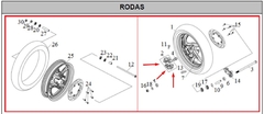 Kit Coxim Coroa Transmissão Dafra Next 250 Original - comprar online