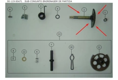 Eixo Pedal Partida Iros Vintage e Matrix 150 Original - comprar online