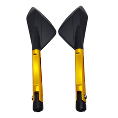 Par Espelho Retrovisor Esportivo Dourado Universal Motos - comprar online