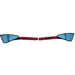 Par Espelho Retrovisor Universal Triangular Vermelho Motos - Sf Motos