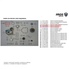 Tampa Inspeção B Tampa Motor Lado Esquerdo Iros One 125 - Sf Motos