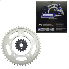 Kit Riffel Coroa Pinhão DL 650 V-Strom 2007/2016 S/ Corrente
