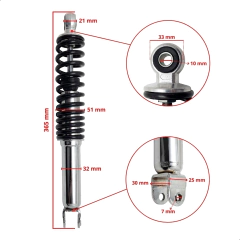 Amortecedor Traseiro Com Detalhe Iros Matrix 150 - comprar online