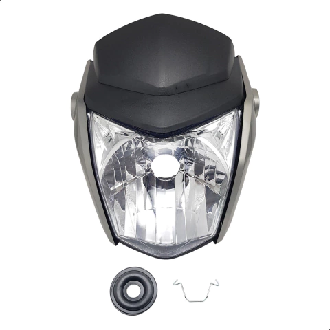 Kit Carenagem Farol Cinza Sem Lampada Com Detalhe CG 160 FAN