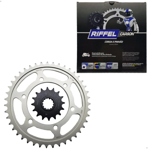 Kit Coroa Pinhão Riffel MT 07 MT 10 SP FZ 07 FZ 10 XSR 700