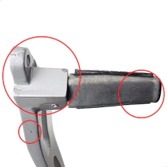 Suporte Pedaleira Borracha Esquerda Com Detalhe Flash 150 - comprar online