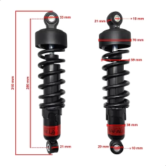 Par Amortecedor Traseiro Preto Royal Enfield Classic 350 - comprar online