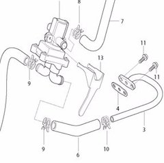 Imagem do Suporte Da Segunda Válvula De Ar Original Kasinski Comet 650