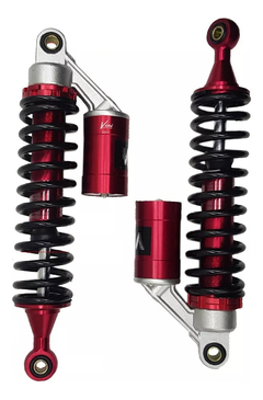 Par Amortecedor Universal Vini Racing Vermelho Até 200cc