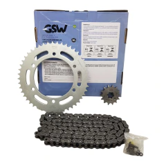 Kit Coroa Corrente Pinhão Gsw R15 Com Retentor