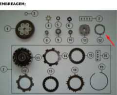 Junta Placa Acionamento Embreagem Iros Moving 125 na internet