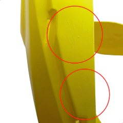 Carenagem Inferior Frontal Amarela Detalhe Iros Matrix 150 - Sf Motos