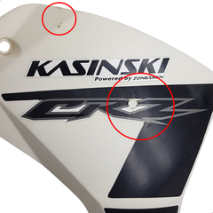 Carenagem Lateral Direita Branca Com Detalhe Crz 150 - comprar online
