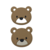 Aplique Urso Branco 3,9x3,2cm emborrachado (2 peças) na internet