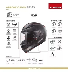 Casco LS2 323 Arrow Carbono Monocolor - tienda online