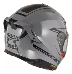 Casco NZI Go Rider Stream Solid Nouveau Grey Tinted + Clear Visor. - comprar online