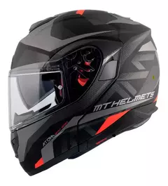 Casco Moto Rebatible Mt Atom Skill A1 Negro Mate - RideMax