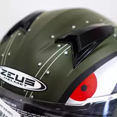 Casco Zeus Helmets GJ-811 AL38 Verde Dientes - RideMax
