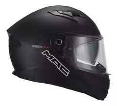 Casco MAC Speed 2.0 Solid Negro Mate Doble Visor en internet