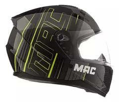 Casco MAC FF M67 BASS CAGE - Negro y Amarillo.