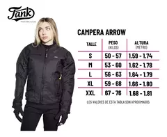 CAMPERA MOTO MUJER TANK ARROW en internet