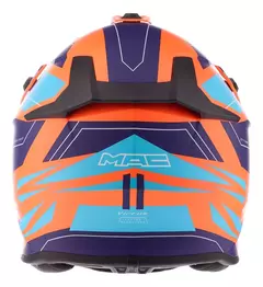 CASCO MAC VIRTUS FLASH - NARANJA Y AZUL MATE. - tienda online