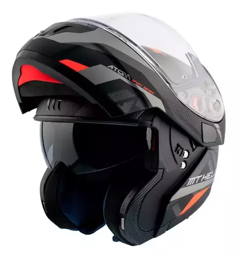 Casco Moto Rebatible Mt Atom Skill A1 Negro Mate - comprar online