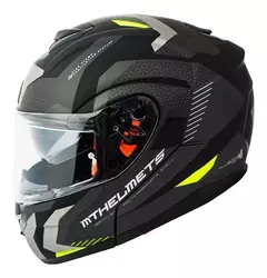 Casco Moto Rebatible Mt Atom Hybrid F2 Amarillo Mate - comprar online