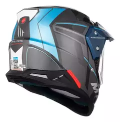 Casco Moto Mt Synchrony Duo Sport Patrol B7 Azul Brillo - RideMax