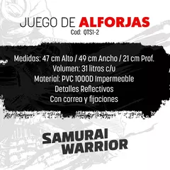 Juego Alforjas Impermeable 31 Lts Moto Ruta Samurai Warrior - RideMax