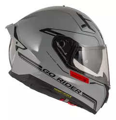 Casco NZI Go Rider Stream Solid Nouveau Grey Tinted + Clear Visor. - RideMax