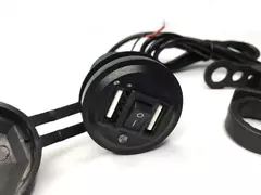 Toma Doble Puerto Cargador Usb con Soporte Para Moto. JAR VEC. YL UC6 - tienda online