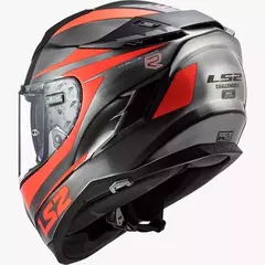 Imagen de Casco LS2 327 CANNON JEAN Con PINLOCK - Negro y Naraja Fluo